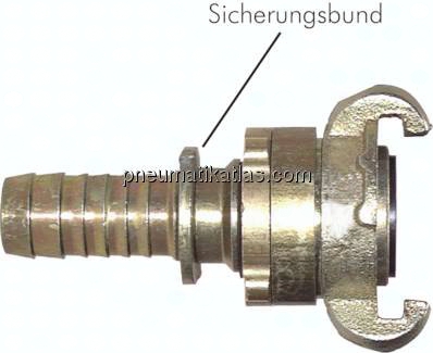 Sicherheits-Kompressorkupplungen mit Schlauchtülle & Sicherungsbund (DIN 3238), 42 mm