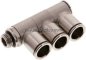 Preview: Steck-Mehrfachverteiler, 3-fach G 1/4"-12mm, IQS-MSV (Standard)