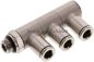 Preview: Steck-Mehrfachverteiler, 3-fach G 1/8"-6mm, IQS-MSV (Standard)