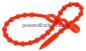 Preview: Lösbarer Kabelbinder, 180mm, 2 Befestigungsaugen, rot