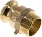 Preview: Kamlock-Stecker (F) R 1-1/2"(AG), Messing