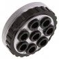 Preview: Mehrfachkupplung 8x 8mm Schl.,Muffe, rund