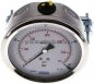 Preview: Glycerin-Einbaumanometer, 3kt-Frontring, 100mm, 0 - 40 bar