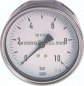 Preview: Manometer waagerecht (CrNi/Ms), 100mm, 0 - 25 bar