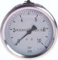 Preview: Chemie-Glycerin-Manometer waagerecht, 100mm, 0 - 6bar