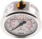 Preview: Glycerin-Manometer waagerecht (CrNi/Ms),63mm, 0 - 10bar