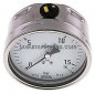 Preview: Chemie-Manometer waagerecht, 100mm, 0 - 16 bar