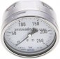 Preview: Manometer waagerecht (CrNi/Ms), 100mm, 0 - 250 bar