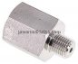 Preview: Manom.-Reduzierung NPT 1/4"(AG)-G 1/2"(IG). 1.4571, 43mm