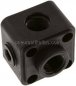 Preview: Wanddose (Verteiler) 2 x G 1/2"(+3 x G 1/2"), Kunststoff