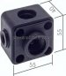 Preview: Wanddose (Verteiler) 2 x G 1/2"(+3 x G 1/2"), Kunststoff