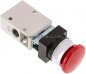 Preview: 3/2-Wege Ventil G 1/4", Pilztaster rot
