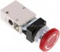 Preview: 3/2-Wege Ventil G 1/4", Not-Aus-Taster rot