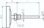 Preview: Bimetallthermometer, waagerecht D100/0 bis +300°C/63mm