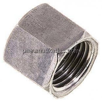 Überwurfmutter DN6, M 14 x 1,5, Bohrung 10,0mm, 1.4301