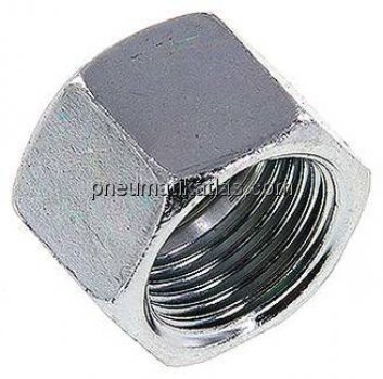 Überwurfmutter DN10, M 18 x 1,5, Bohrung 13,5mm, Stahl verzinkt