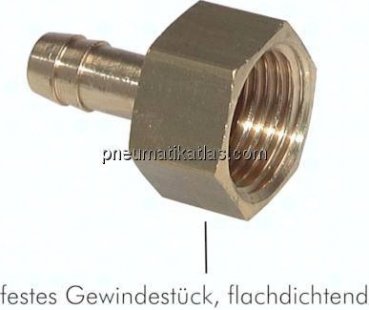Aufschraub-Schlauchtülle G 1/4"-6 (1/4")mm, Messing