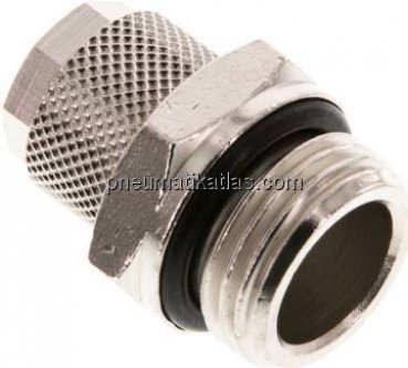 Gerade Verschraubung G 1/2"-12x10mm, Messing vernickelt