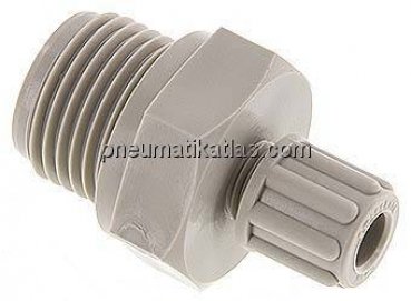 Gerade Verschraubung G 1/2"-6x4mm, Polypropylen