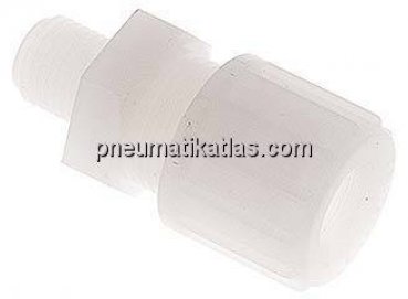 Gerade Verschraubung G 1/4"-14x12mm, PVDF
