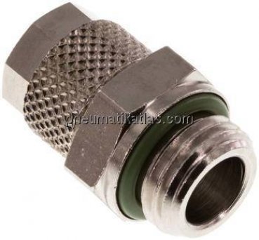 Gerade Verschraubung G 1/4"-8x6mm, Messing vernickelt