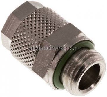 Gerade Verschraubung G 1/4"-10x8mm, Messing vernickelt