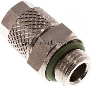 Gerade Verschraubung G 1/8"-6x4mm, Messing vernickelt