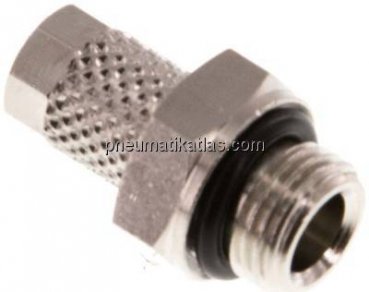 Gerade Verschraubung G 1/8"-5x3mm, Messing vernickelt