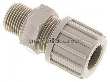 Gerade Verschraubung G 3/8"-14x12mm, Polypropylen