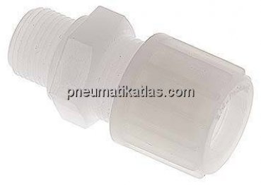 Gerade Verschraubung G 3/8"-14x12mm, PVDF