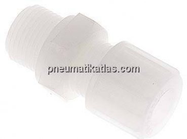 Gerade Verschraubung G 3/8"-10x8mm, PVDF