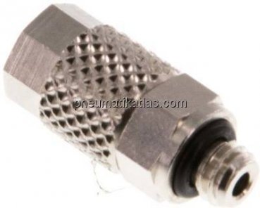 Gerade Verschraubung M 5-4,3x3mm, Messing vernickelt