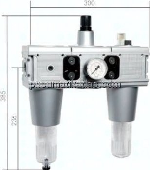 MULTIFIX Wartungseinheit (5), 3-tlg., G 3/4", 0,5 - 10 bar