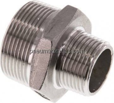 Doppelnippel R 1-1/2"-R 1", 1.4408