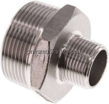 Doppelnippel R 1-1/2"-R 3/4", 1.4408
