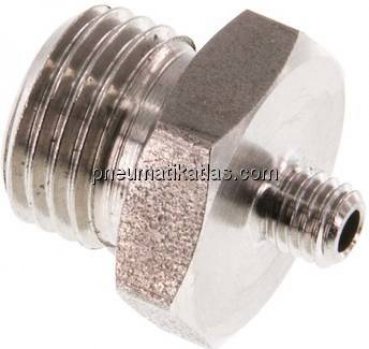 Doppelnippel G 1/4"-M 5, 1.4571