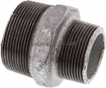Doppelnippel R 2"-R 1-1/2", Temperguss verzinkt