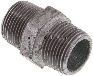 Doppelnippel R 3/4"-R 3/4", Temperguss verzinkt