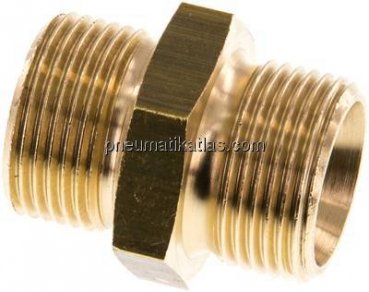 Doppelnippel G 3/4"-G 3/4", Messing/Rotguss