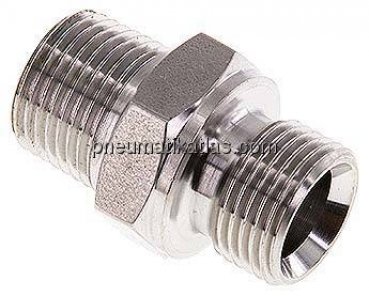 Doppelnippel G 3/8"-NPT 3/8", 1.4571