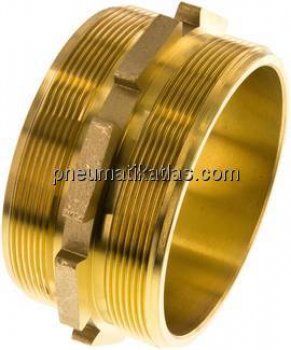 Doppelnippel G 4"-G 4", Messing/Rotguss