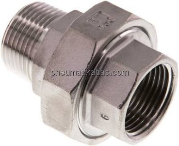 Verschraubung kon. dichtend, NPT 1"/NPT 1" (IG/AG)