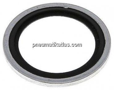 Hydraulik-Dichtring mit FKM-Einlage, für Gewinde G 1"