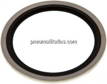 Hydraulik-Dichtring mit NBR-Einlage, für Gewinde G 1-1/2"