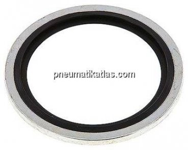 Hydraulik-Dichtring mit NBR-Einlage, für Gewinde G 1-1/4"