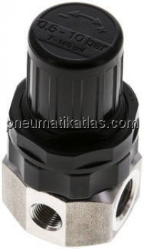 Edelstahl-Druckregler G 1/4", 0,5 - 10bar (nicht rücksteuerbar)