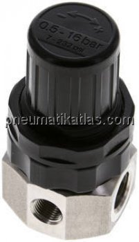 Edelstahl-Druckregler G 1/4", 0,5 - 16bar (nicht rücksteuerbar)