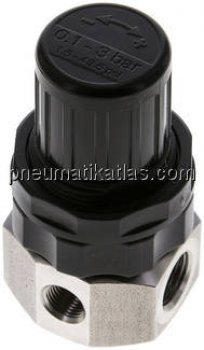 Edelstahl-Druckregler G 1/4", 0,5 - 3bar (Standard)