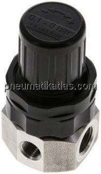 Edelstahl-Druckregler G 1/4", 0,5 - 3bar (nicht rücksteuerbar)