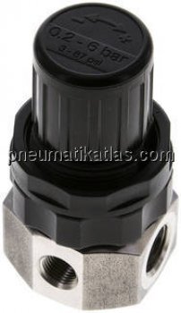 Edelstahl-Druckregler G 1/4", 0,5 - 6bar (nicht rücksteuerbar)